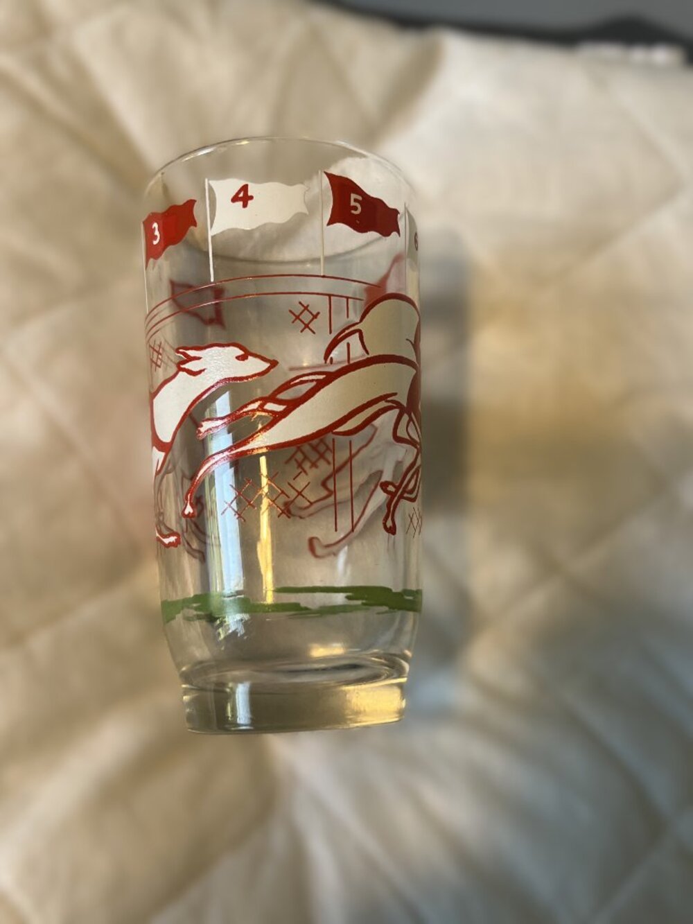 Vintage Boscul Velvet Peanut Butter Greyhound Dog Racing Glass #4 Glass Tumbler - Picture 5 of 5